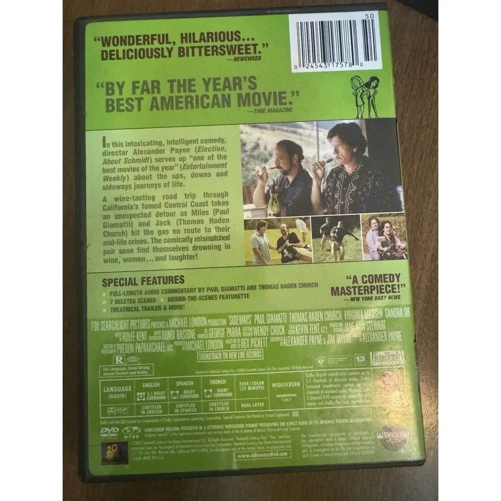 Sideways DVD Widescreen - Picture 2 of 5